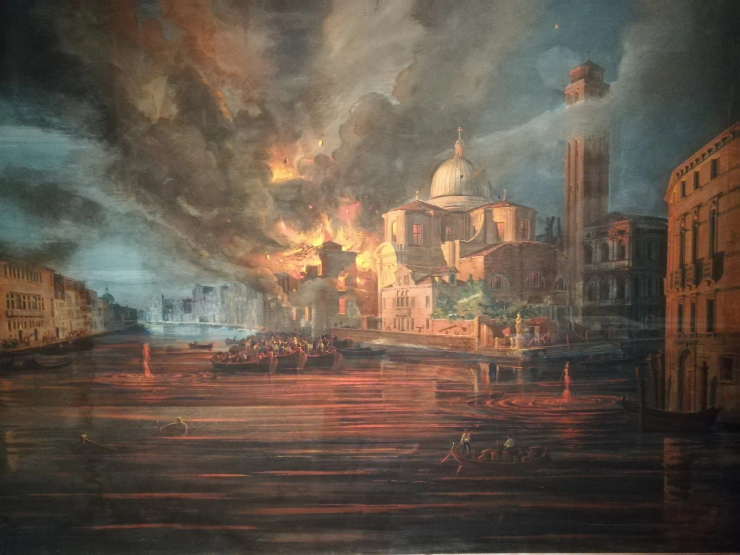L'incendio della Scuola dei Morti a San Geremia - 1850